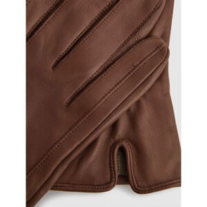 REISS GISELLE Leather Ruched Gloves